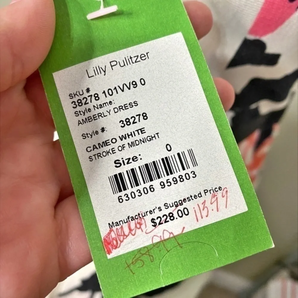 Lilly‎ Pulitzer Amberly Stroke of Midnight Strapless Dress NWT - Picture 5 of 17